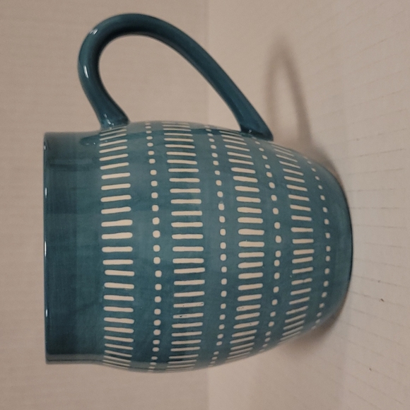 Set of 4 Gorgeous Ankara Turquoise and Orange Mugs - Picture 3 of 11